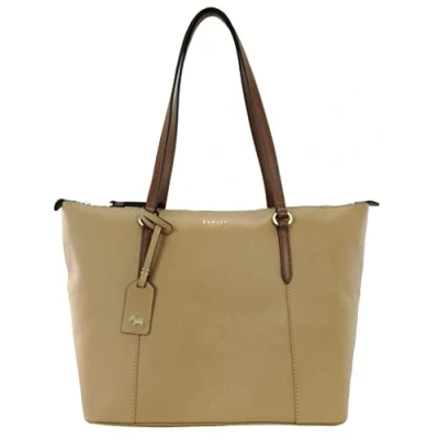Image of Radley Tote Shoulder Bag Large Zip Top Handbag Angel Street (Tan)