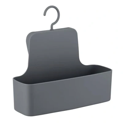 Image of WENKO Barcelona Shower Caddy, Wall Basket Completely Shatterproof, 26 x 24 9 cm, grey, cm