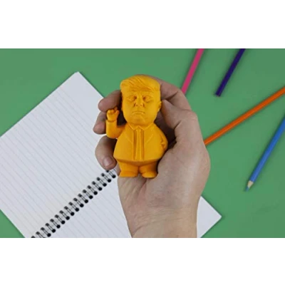 Image of Gift Republic Presidential Eraser Novelty Orange Trump Idea