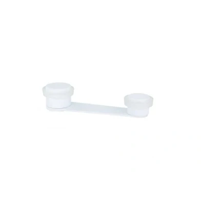 Image of EVI Herrajes Door Stopper White Self Adhesive with Bracket, 50 mm Thick, Rubber, Mounting Screw + Dowel or Adhesive, Model I 164, Fittings
