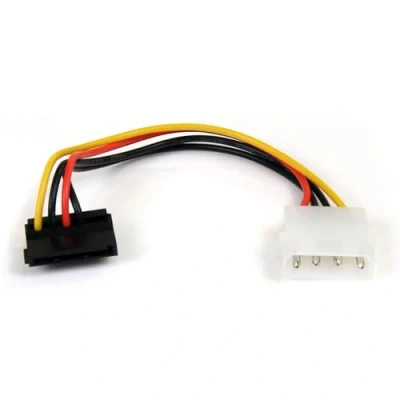 Image of StarTech.com 6in 4 pin LP4 to Right Angle SATA Power Cable Adapter (SATAPOWADAPR)