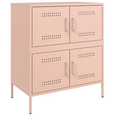 Image of vidaXL Sideboard Pink 68x39x79 cm Steel