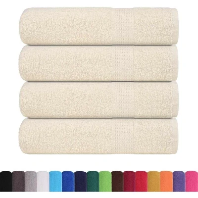 Image of vidaXL Bath Towels 4 pcs Cream 100x150 cm 360 gsm 100% Cotton