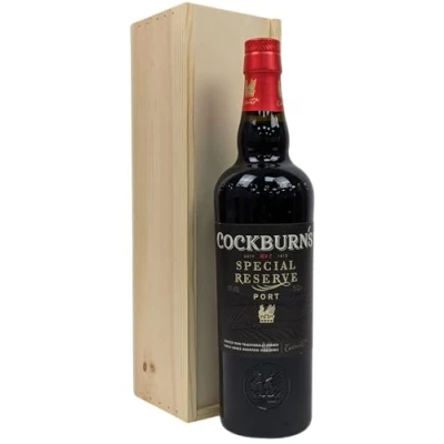 Image of Cockburn&#039;s Special Reserve Port Wine, 75cl in a Wooden Gift Box