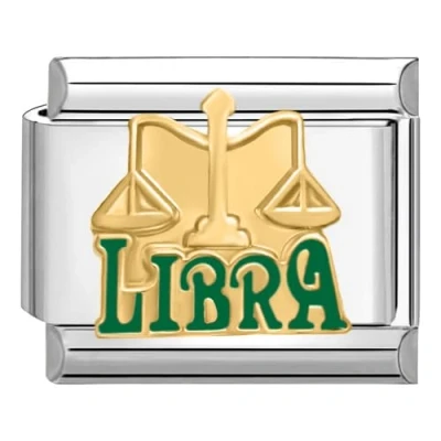 Image of Quiges 9mm Italian Style Charm Link Module Stainless Steel Horoscope Libra for Bracelets