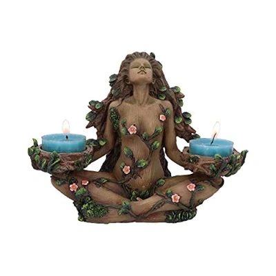 Image of Nemesis Now Balance of Nature Female Tree Spirit Tealight Candle Holder, Brown, 19cm