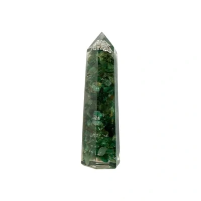 Image of VIE Orgonite Obelisk Tower, 8x2x2cm, Green Aventurine