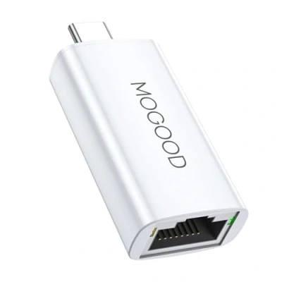 Image of MOGOOD USB C to Ethernet Adapter, Gigabit LAN Wired Network Adaptor, Type (Thunderbolt 4/3) RJ45 1000Mbps Adapter for iPhone 15 Pro/Max, MacBook Pro/Air, iPad, Laptop, Switch