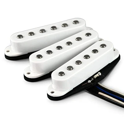 Image of VANSON &#039;Classic Pro&#039; Alnico V White Single Coil Pickups SET (Bridge, Middle, Neck) for Strat Guitars (White)