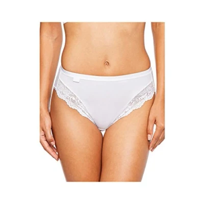 Image of Sloggi Women&#039;s Romance Tai Plain Boxer Brief, White, 20 (Manufacturer Size: 50)