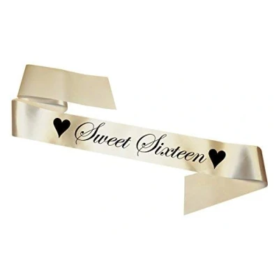 Image of My Pretty Little Gifts Sweet Sixteen Sash Ivory