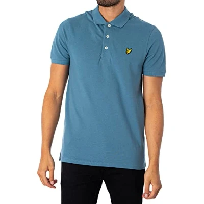 Image of LYLE &amp; SCOTT Mens Plain Organic Cotton Polo Shirt, Blue, M