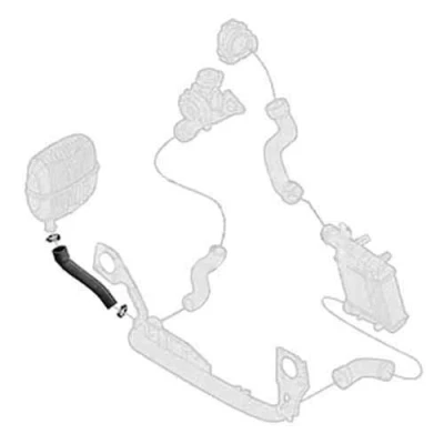 Image of 8E0145832N Turbocharger hose BORG &amp; BECK BTH1424 PE (Polyethylene) without clip AUDI: A4 B7 Saloon