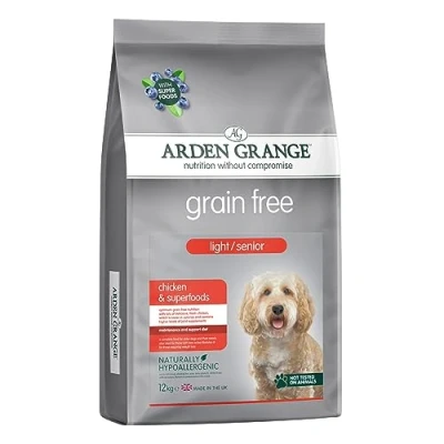 Image of Arden Grange Grain free light/senior chicken &amp; superfoods 2 x 12kg