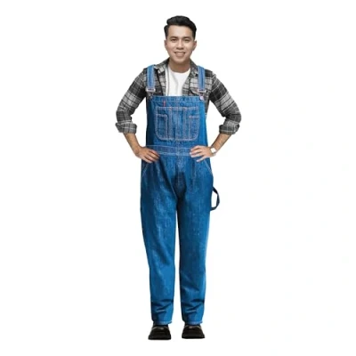Image of GREAT BIKERS GEAR Mens bib overalls Denim Dungarees Jeans Brace big and tall key Pro Heavy Duty Workwear Mario Cargo