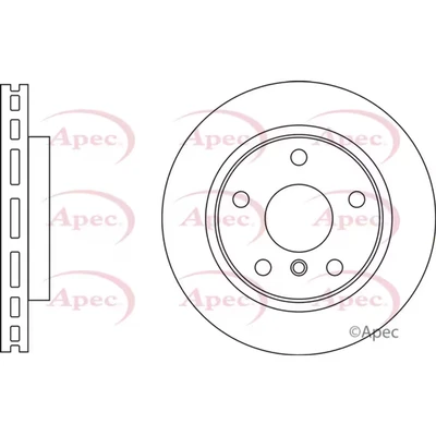 Image of Brake Disc Pair Coated Vented Front APEC DSK3145 Replaces 34116799351,18463,ADB114322