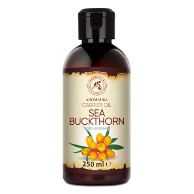 Image of Sea Buckthorn Fruit Oil 250ml 100% Pure &amp; Natural Cold Pressed Unrefined Hippophae Rhamnoides Best for Hair Face Body Great Beauty Aromatherapy Relaxation Massage Spa