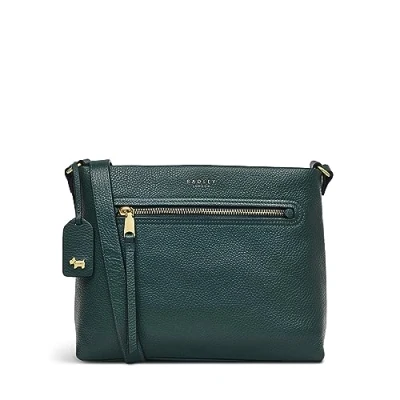 Image of RADLEY London Pickwick Small Ziptop Crossbody for Women, in Cedar Soft Grained Leather, with Rolled Top Edge &amp; Adjustable Strap