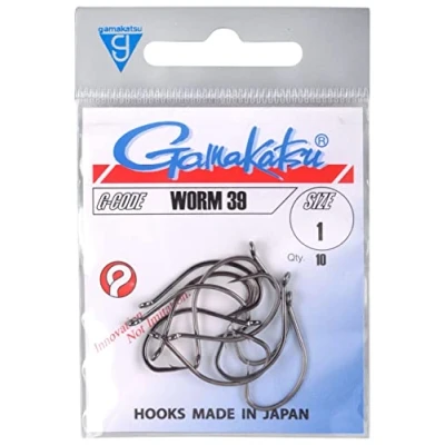 Image of Gamakatsu Worm 39 #4 (12pcs) Dropshot hooks