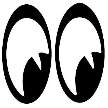 Image of Eyes Funny Bumper Sticker Car Van Bike Decal Free P&amp;P