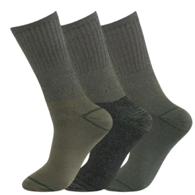 Image of KK TRADERS (MCR) LTD Military Hiking Cotton Blend Work Socks Army Olive Green, UK 6 11, EUR 39 45 Durable, Comfortable, Moisture Wicking Outdoor Socks(Olive 11)