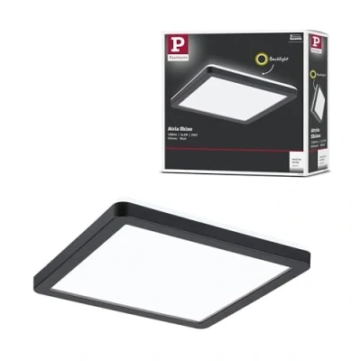 Image of Paulmann Atria Shine 71014 LED Panel 190 x mm Square Including 1 11.2 W Daylight White Black Light Plastic Ceiling 4000 K