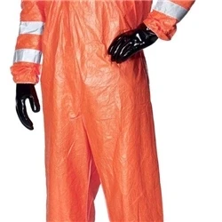 Image of BeeSwift TBS500HVXXL Coverall Boiler suit, DuPont Tyvek, 500HV Model 125a, Hi Viz Visibility Cat III, GORT Type 5/6, Disposable, XX Large