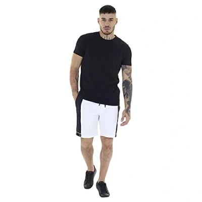 Image of BRAVE SOUL MSRT 516 Men&#039;s Knee Length Elasticated Waist Sweat Shorts Casual Activewear Fulham Optic White M
