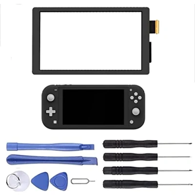 Image of NB+ Touch Screen Digitizer for Nintendo Switch Lite 2019 Panel Lens Glass Replacement Parts Game Console with Repair Tool Kit Not LCD (Grey)