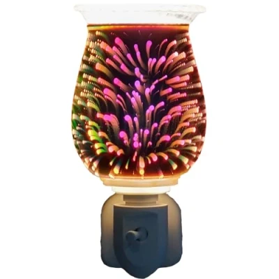 Image of Cello 3D Infinity Plug In Electric Melt Burner Wax &amp; Oil Burner. New Home Gifts, Decor, Room Bedroom Accessories Office Accessories. Diffuser with Light Bulb.