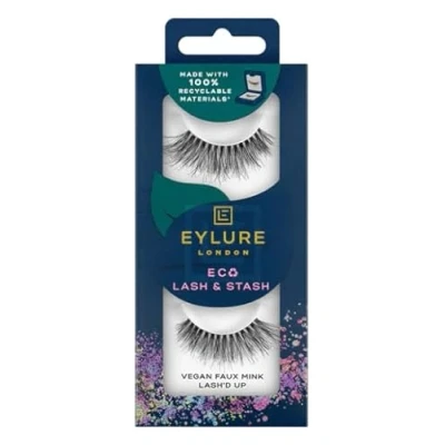 Image of Eylure Eco Lash &amp; Stash False Eyelashes Vegan Faux Mink LASH&#039;D UP