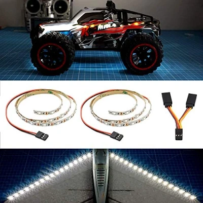 Image of elechawk LED Light Strip for RC Fixed Wing Airplane Flying Plane AR Drone Model Car Truck (White)