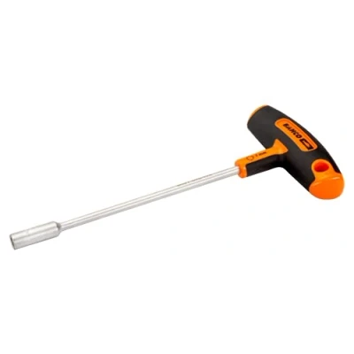 Image of Bahco 902T 100 175 Nut Driver with T Handle, Black/Silver/Orange, 10/220 mm