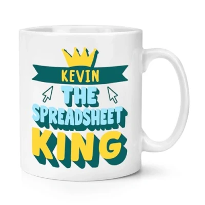 Image of Personalised The Spreadsheet King 10oz Mug Cup