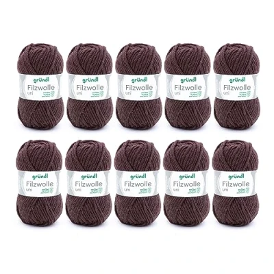 Image of Gründl Felt Wool, Chocolate, 31 x 32 7.5 cm