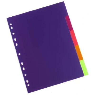 Image of Rexel Translucent Polypropylene Multicolour 5 Part Divider