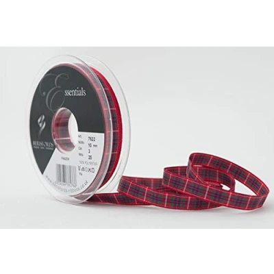 Image of Berisfords Polyester Tartan, Frazer, 10.4 x 1.6 cm