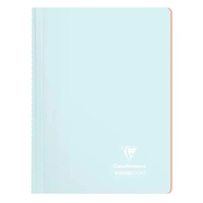 Image of Clairefontaine Ref 376781C Koverbook Blush Wire bound Notebook (80 Sheets) A4 Size, Lined Ruling, 90gsm Brushed Vellum Paper, Pastel Polypro Cover Assorted Designs
