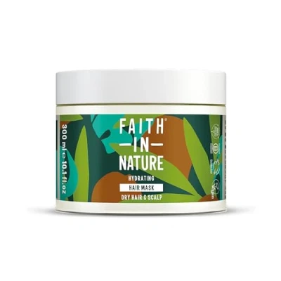 Image of Faith In Nature Organic Coconut and Shea Butter Hair Mask, Hydrating for Dry &amp; Scalp, Vegan Cruelty Free, No SLS, Silicones or Parabens, 300 ml, Pack of 1