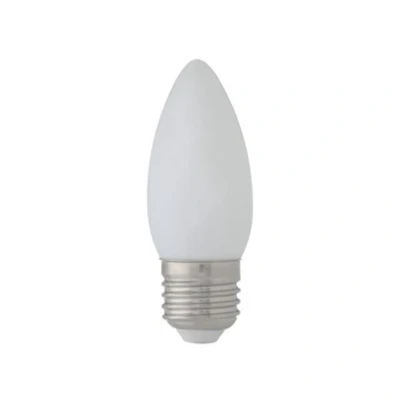 Image of LED Candle Opal Pearl Frosted Filament Bulb 4w ES E27 Screw in Pack of 2