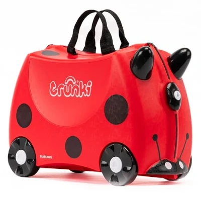 Image of Trunki Children’s Ride On Suitcase and Kid&#039;s Hand Luggage Perfect Toy Gift for Toddler Boys &amp; Girls : Harley Ladybug (Red)