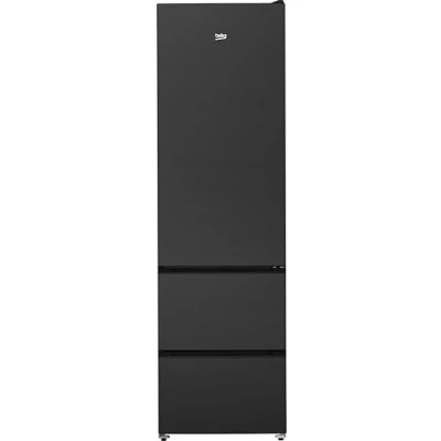 Image of BEKO GNE4603VA 70/30 Fridge Freezer Black, Silver/Grey