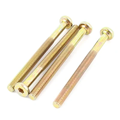 Image of sourcing map M6 X 75mm Male Thread Hexagon Socket Head Cap Screws Bolts 4 Pcs