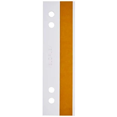 Image of Veloflex Heftfix 2002100 Adhesive Strips 105 mm Hole Spacing 60 and 80 Pack of 100 Transparent