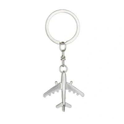 Image of shilipu Creative Retro 3D Airplane Metal Keychain Pendant Keyring Key Chain Jewelry DIY Holder Vintage Plane Gift