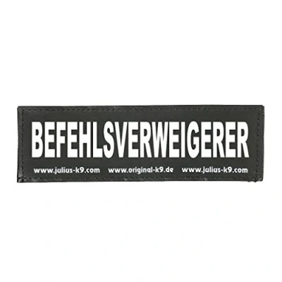 Image of Interchangeable Patches, 1 pair, BEFEHLSVERWEIGERER, Size: Large, Black