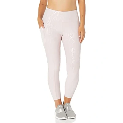 Image of Calvin Klein Women&#039;s Printed High Waist 7/8 Length Tight Leggings, Script Logo Secret, S