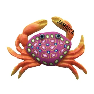 Image of Jamaica 3D Crab Refrigerator Magnet Souvenir Resin Collection,Jamaica Fridge Gift Magnetic Sticker Home Kitchen Decoration