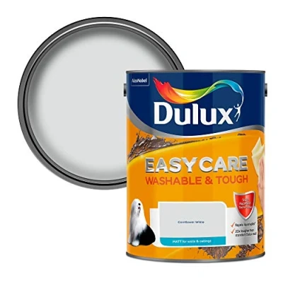 Image of Dulux Easycare Washable &amp; Tough Matt Emulsion Paint Cornflower White 5L