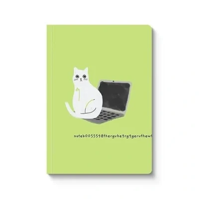 Image of Ohh Deer Notebook Lined A5 Journal Notepad Ken Cat Funny Gift